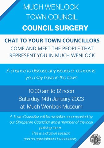 Council Surgery Saturday 14th January 10.30am-12pm